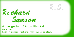 richard samson business card